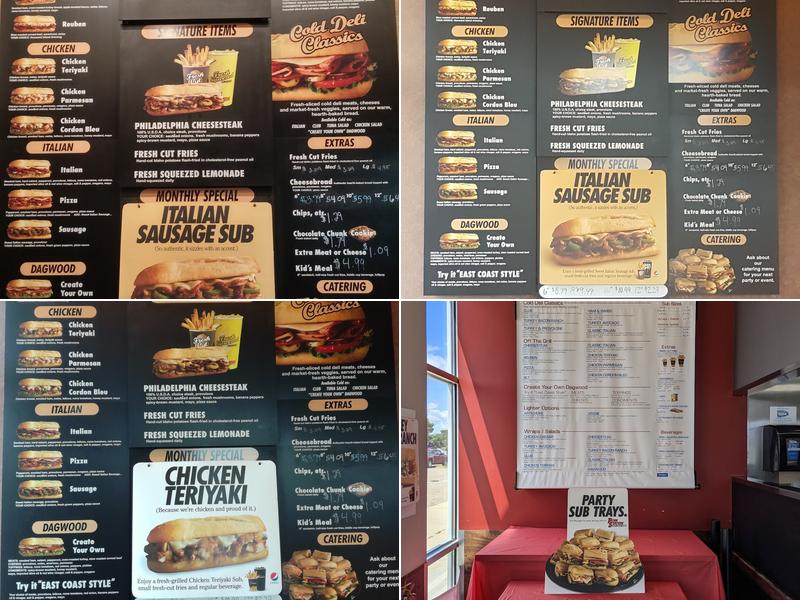 Penn Station East Coast Subs Menu