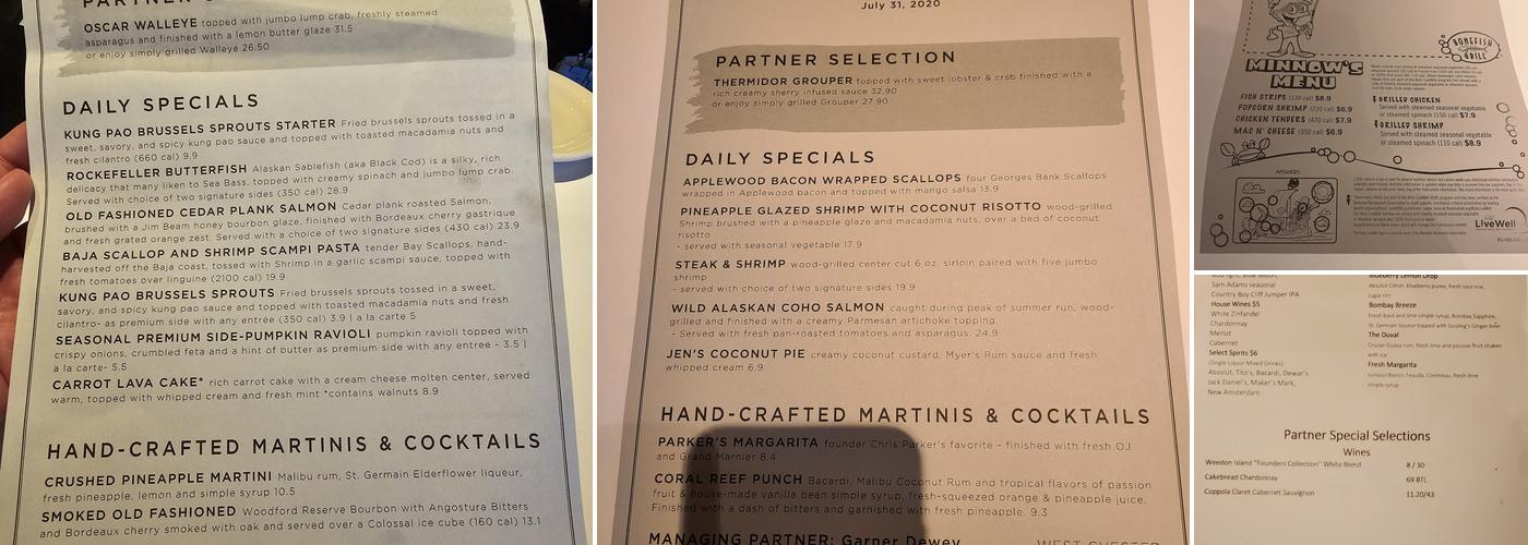 Bonefish Grill Menu