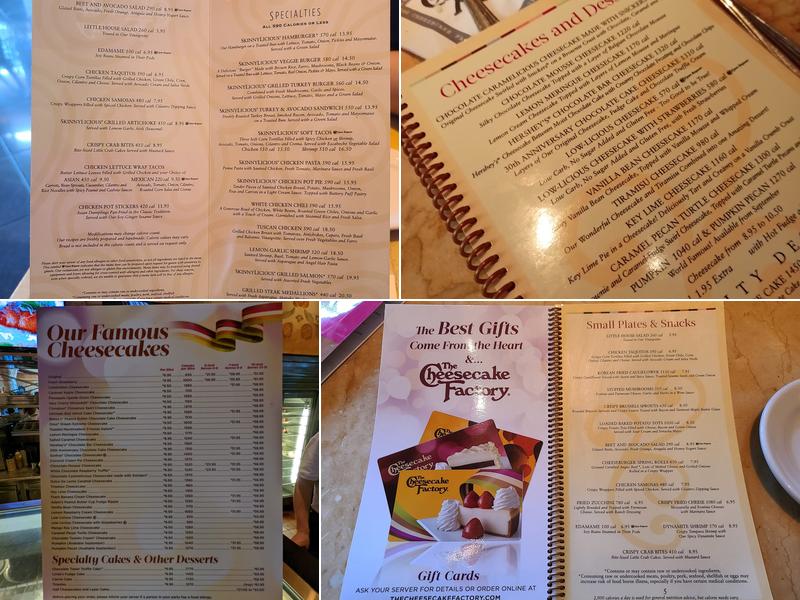 The Cheesecake Factory Menu