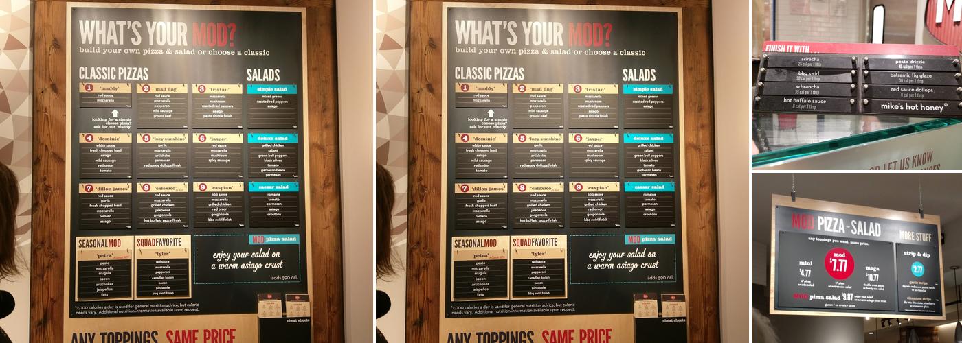 MOD Pizza Menu
