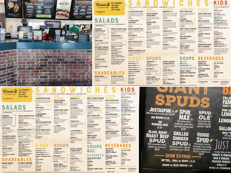 McAlister's Deli Menu