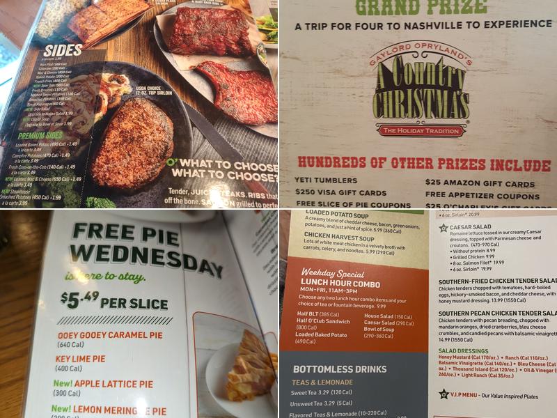 O'Charley's Restaurant & Bar Menu