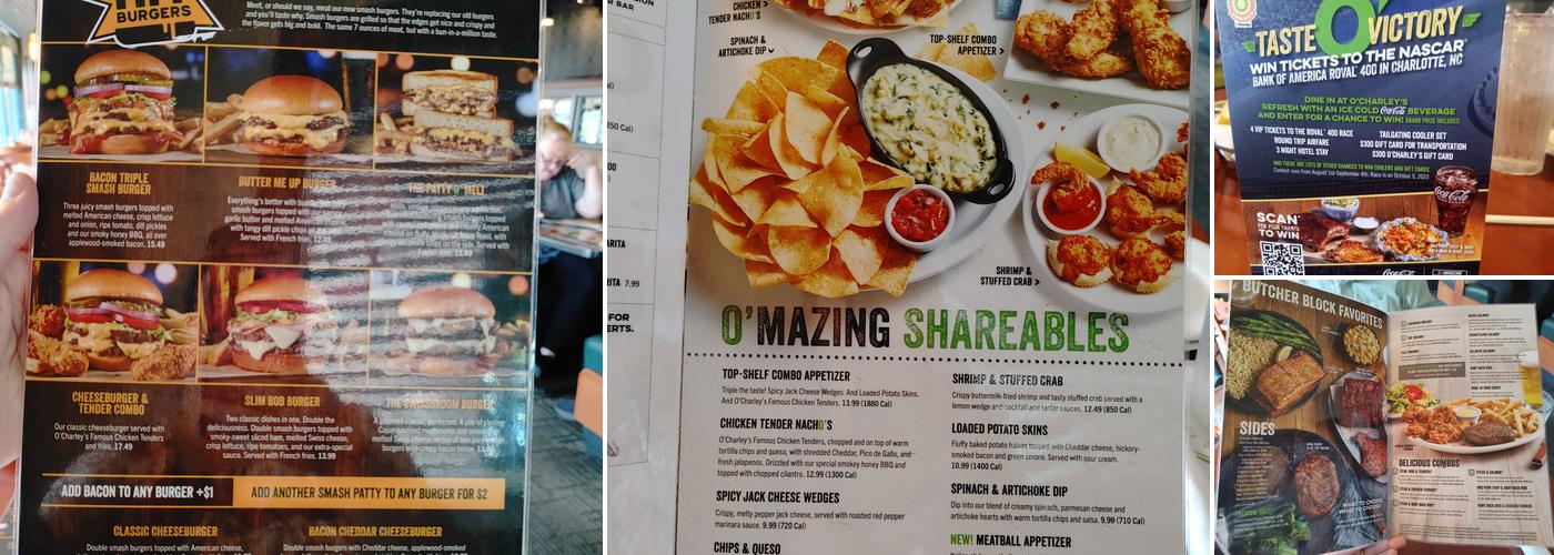 O'Charley's Restaurant & Bar Menu