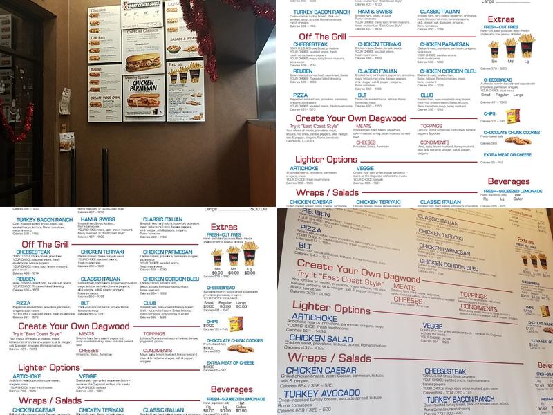 Penn Station East Coast Subs Menu