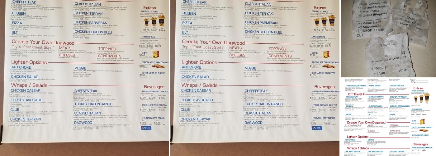 Penn Station East Coast Subs Menu