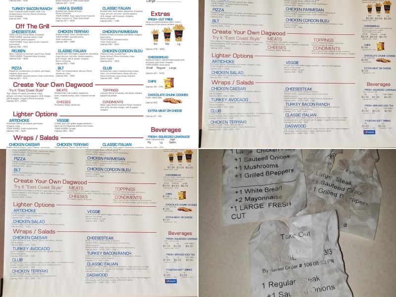 Penn Station East Coast Subs Menu