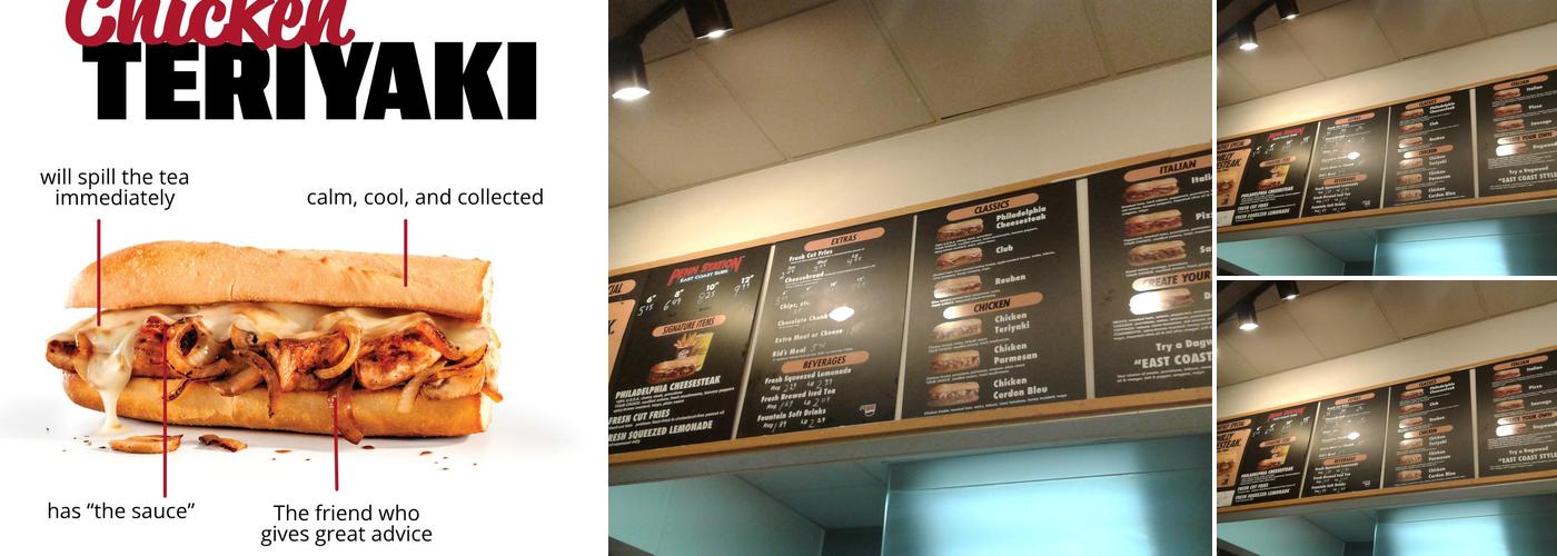 Penn Station East Coast Subs Menu