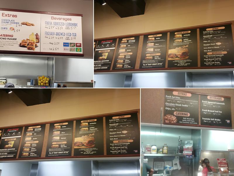 Penn Station East Coast Subs Menu