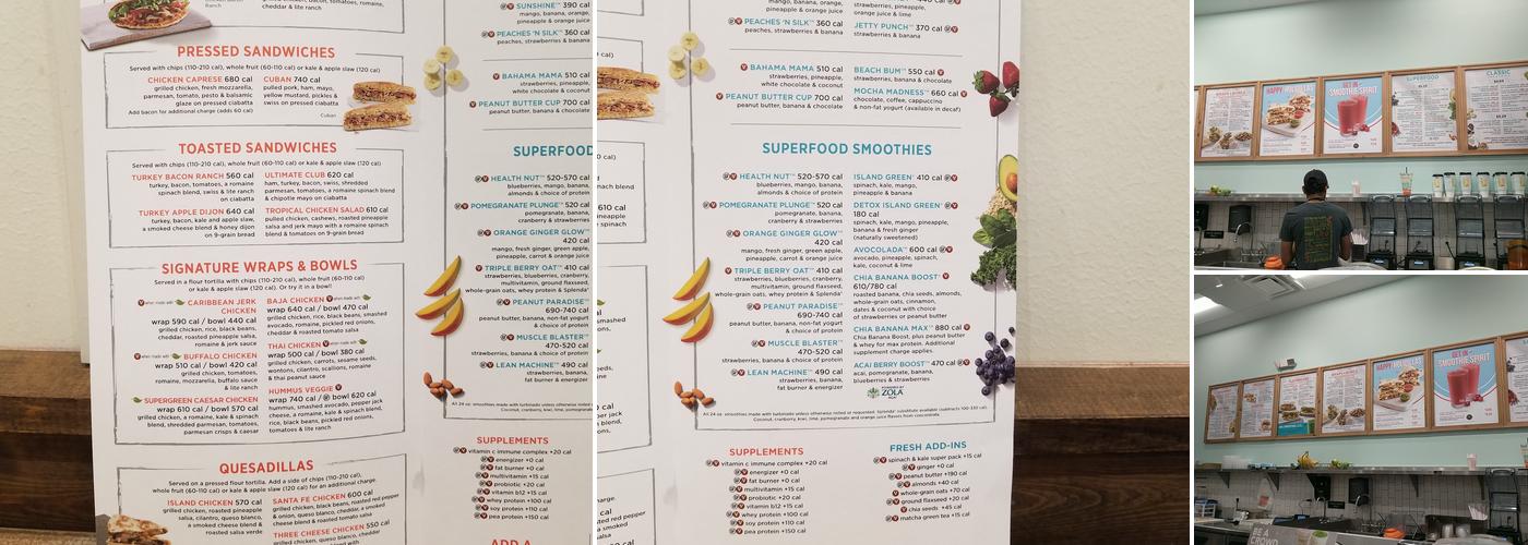 Tropical Smoothie Cafe Menu