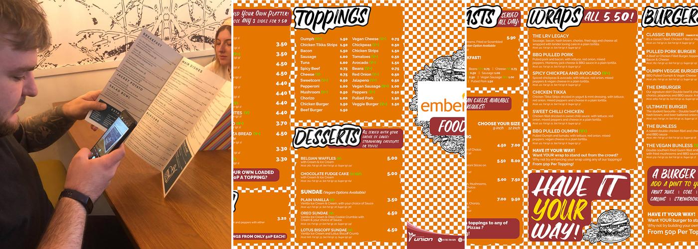 The Ember Lounge Menu