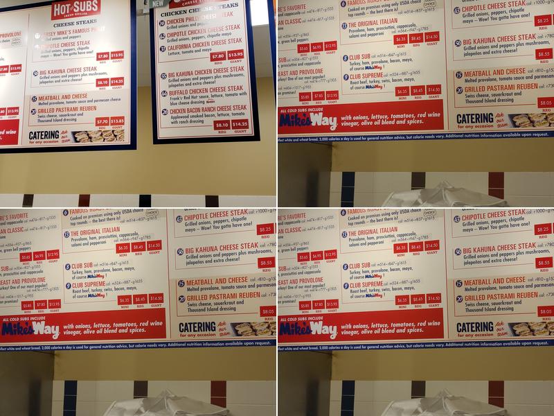 Jersey Mike's Subs Menu