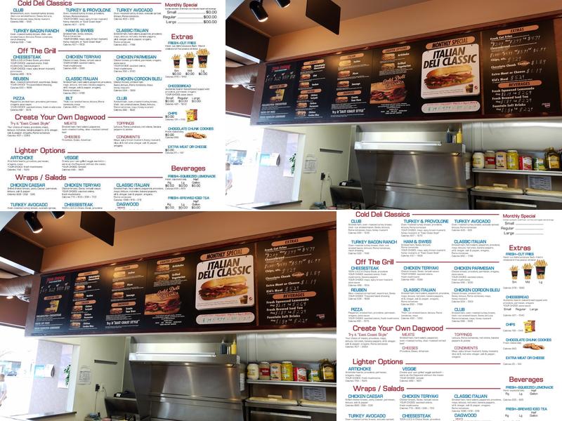 Penn Station East Coast Subs Menu