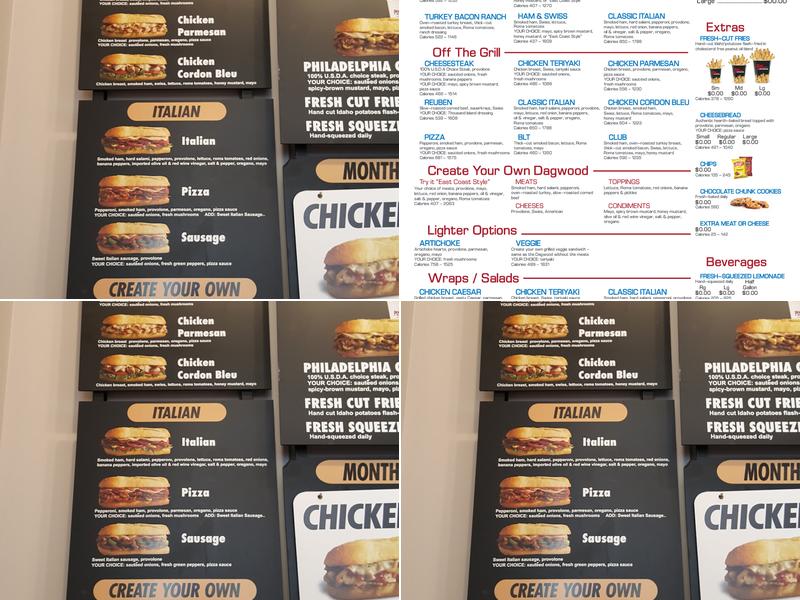 Penn Station East Coast Subs Menu