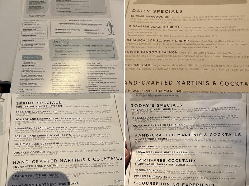 Bonefish Grill Menu