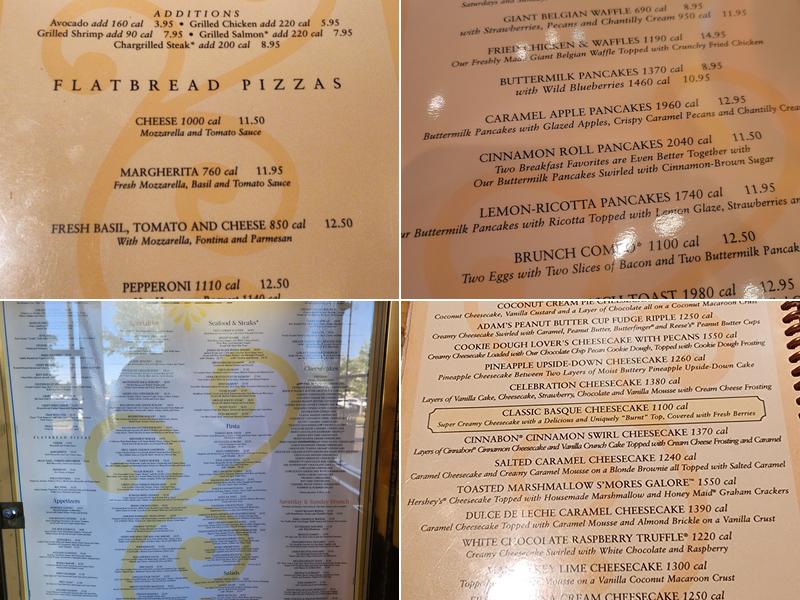 The Cheesecake Factory Menu
