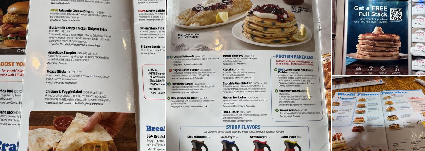 IHOP Menu