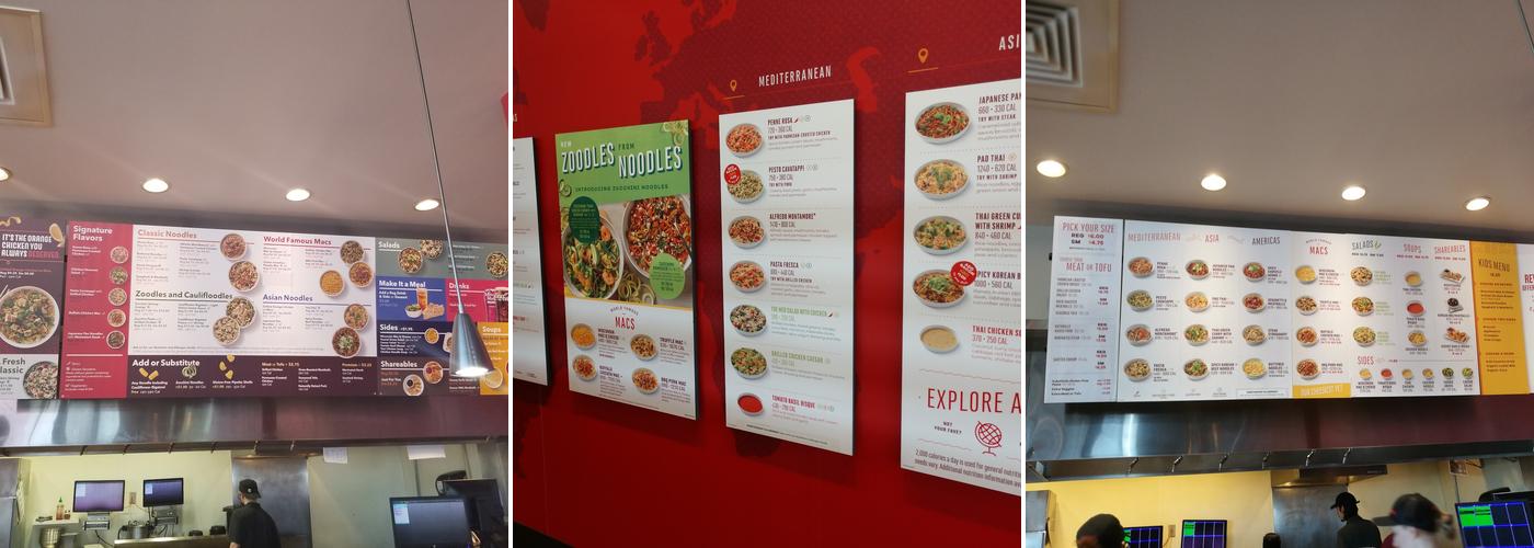 Noodles and Company Menu