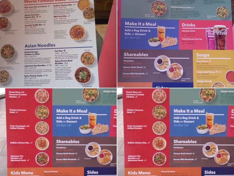 Noodles and Company Menu