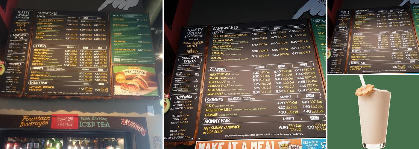 Potbelly Sandwich Shop Menu
