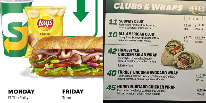 Subway Menu