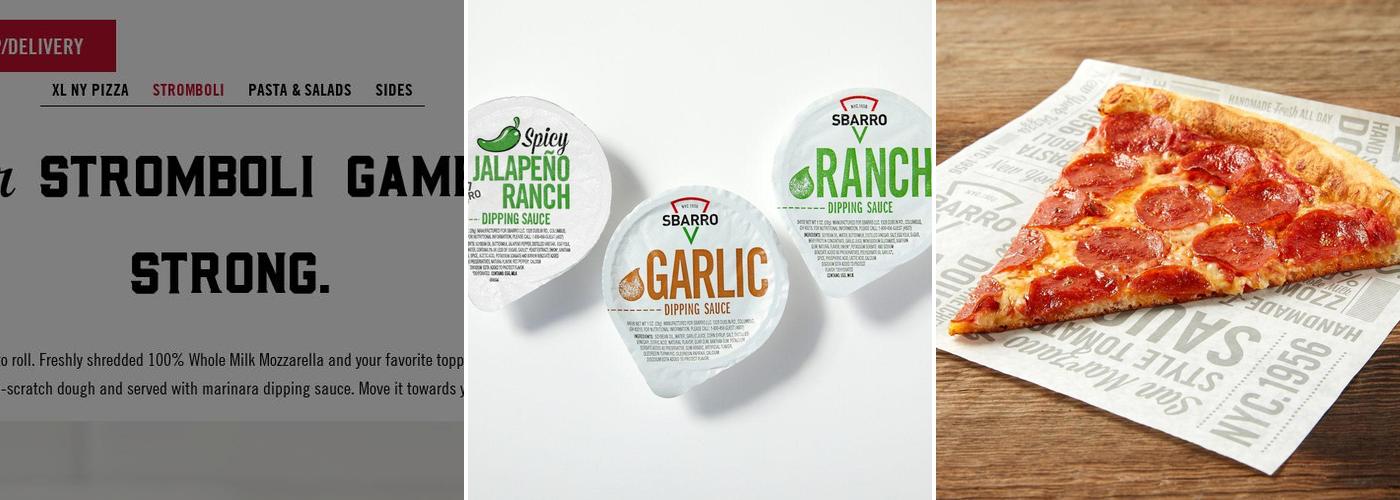 Sbarro Menu