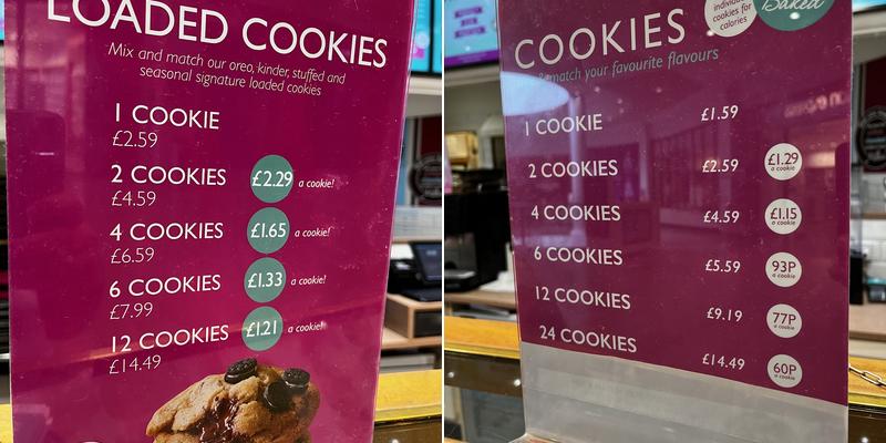 Millies Cookie's Leicester Shires Walk Menu