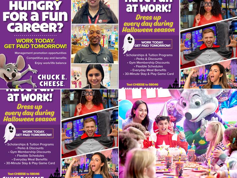 Chuck E. Cheese Menu