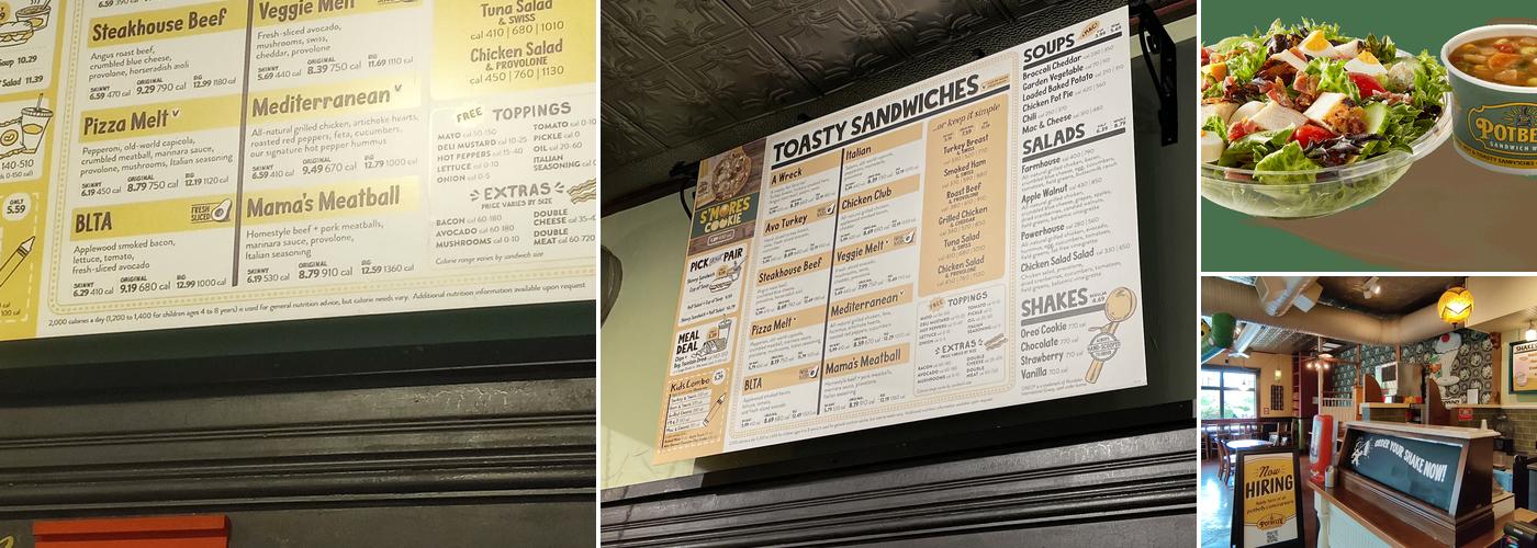 Potbelly Menu