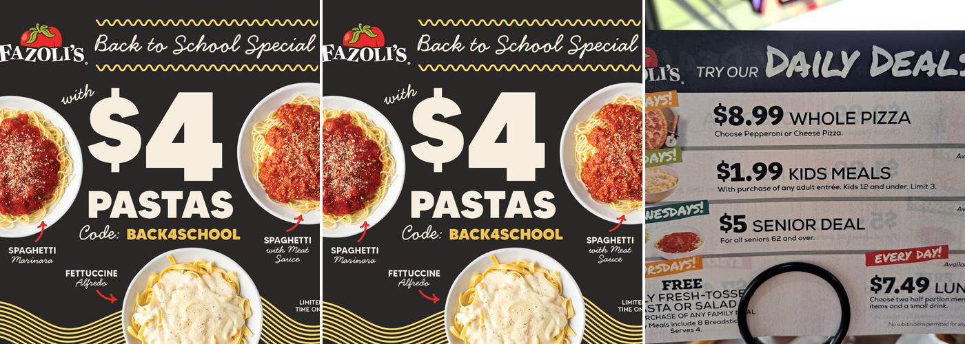 Fazoli's Menu