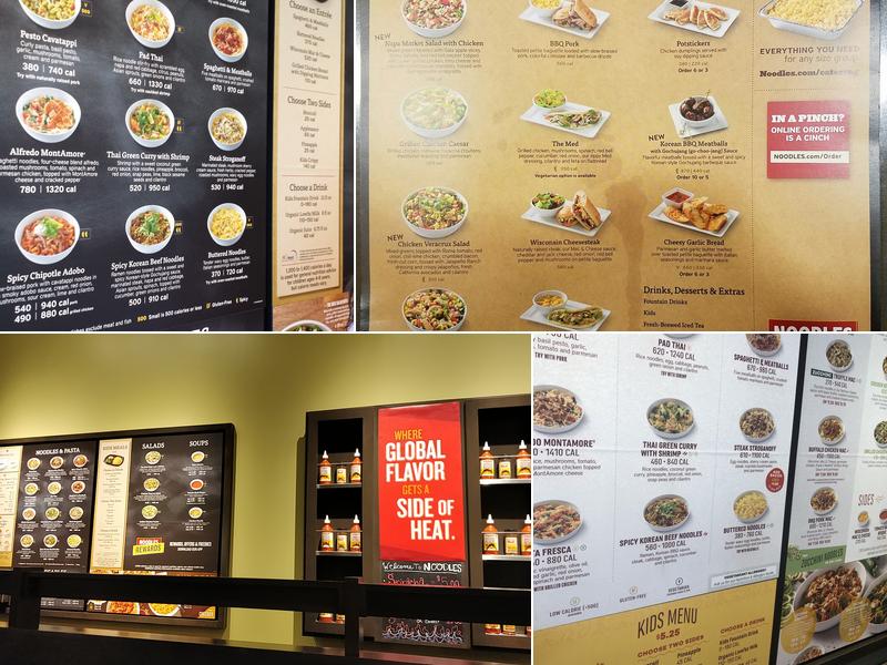 Noodles and Company Menu