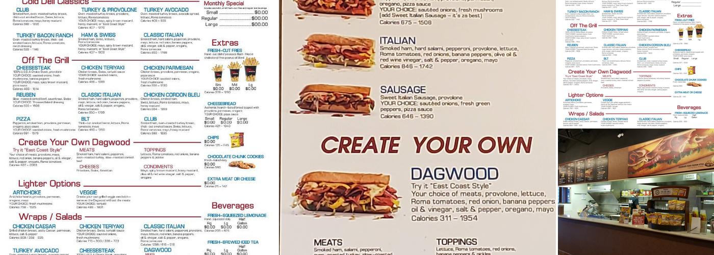 Penn Station East Coast Subs Menu