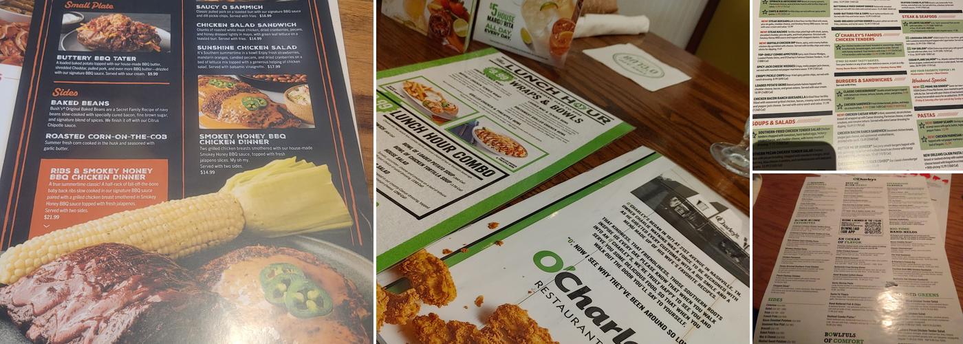 O'Charley's Restaurant & Bar Menu