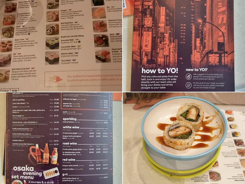 YO! Leicester Highcross Menu