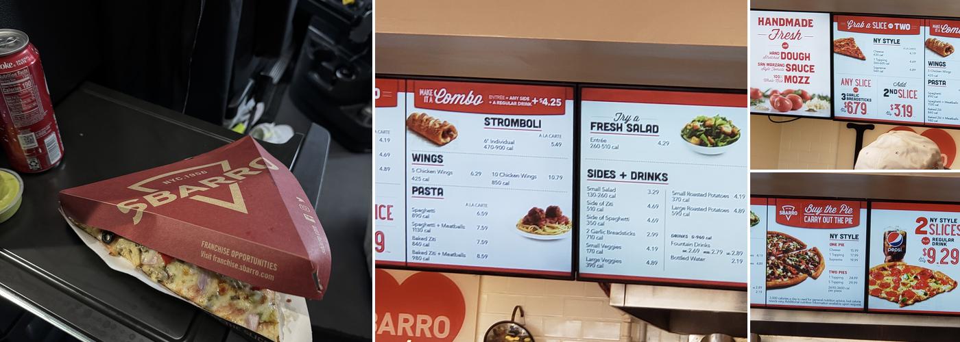 Sbarro Menu