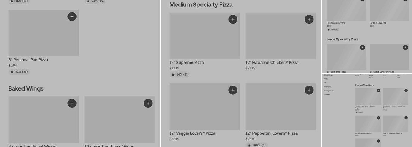 Pizza Hut Menu