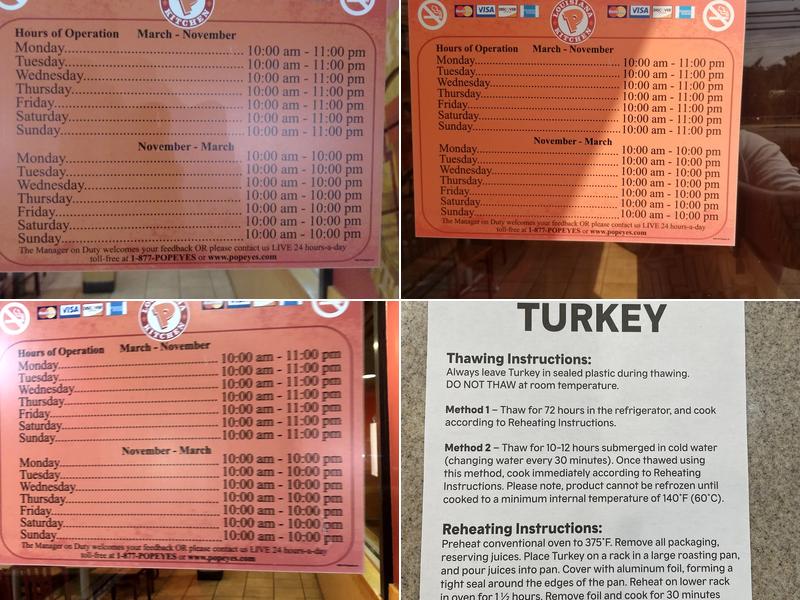 Popeyes Louisiana Kitchen Menu