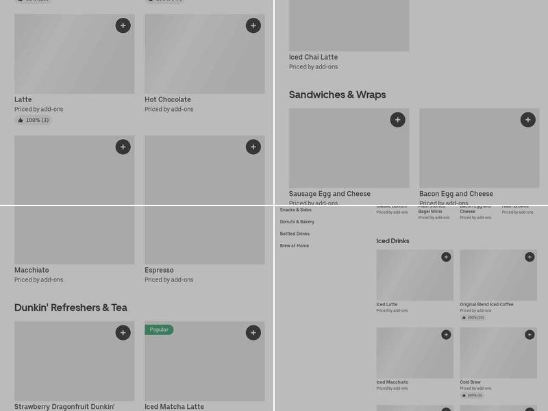 Dunkin' Menu