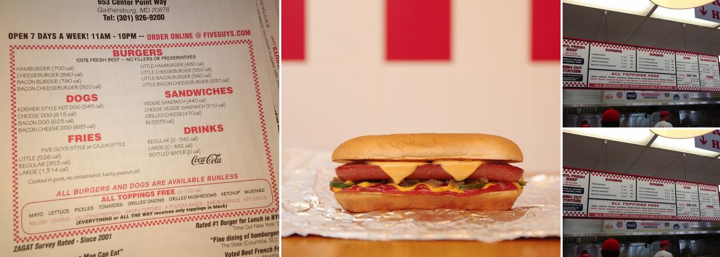 Five Guys Menu