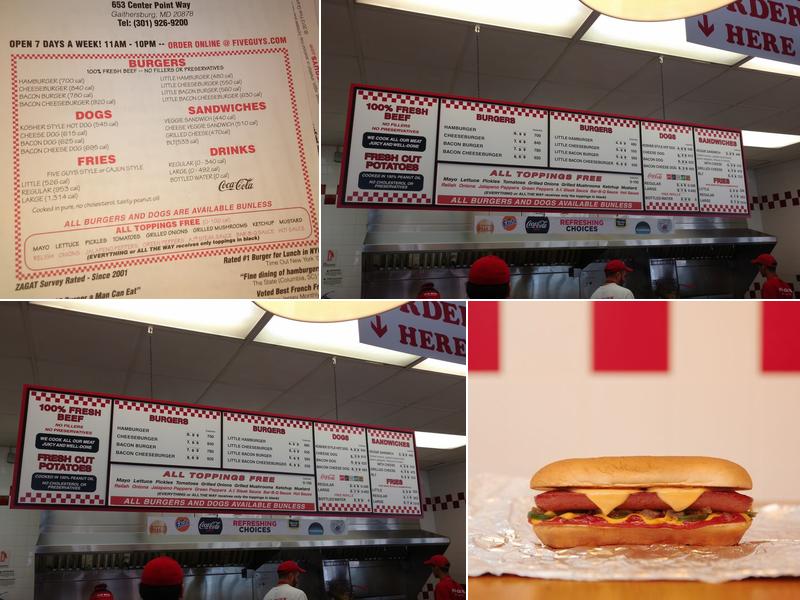 Five Guys Menu