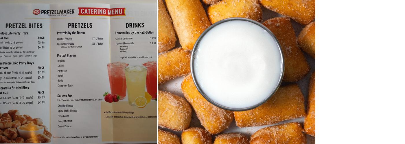 Pretzelmaker Menu