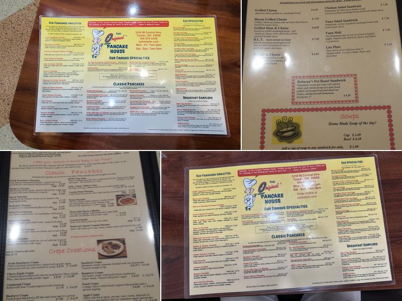 The Original Pancake House Menu
