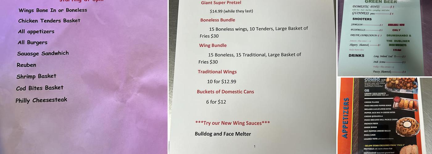 Iron House Menu