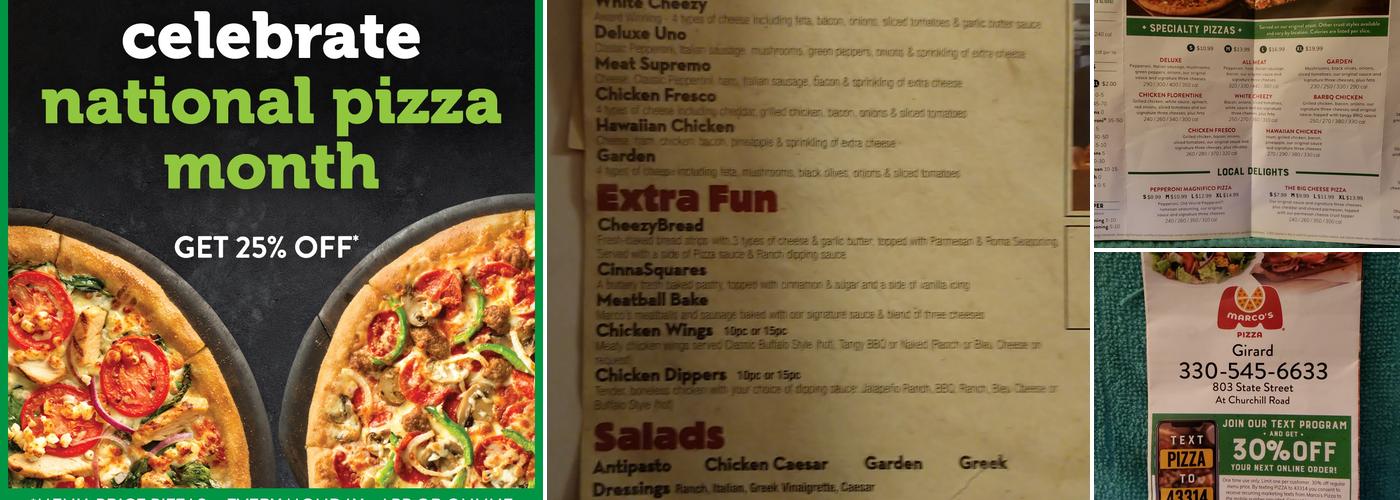 Marco's Pizza Menu