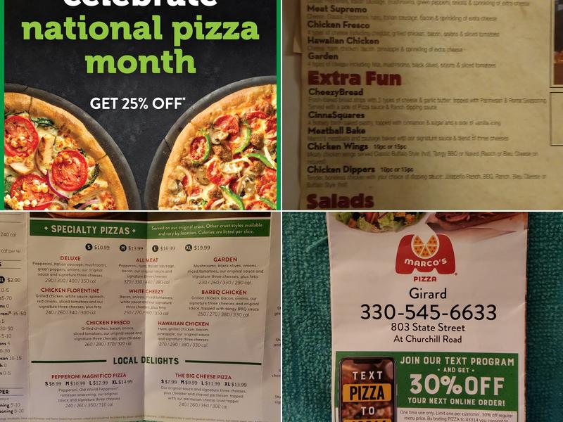 Marco's Pizza Menu