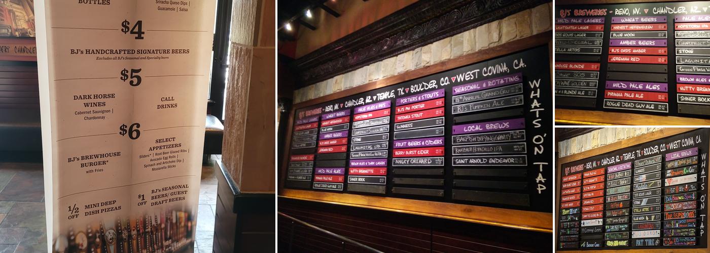 BJ's Restaurant & Brewhouse Menu