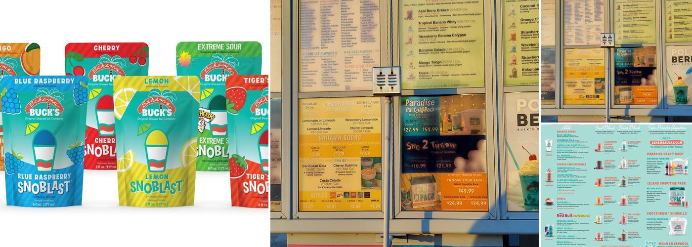 Bahama Buck's - Katy Menu