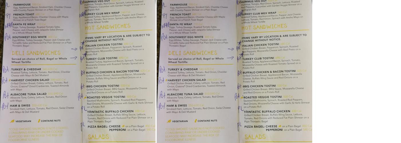 Einstein Bros. Bagels Menu