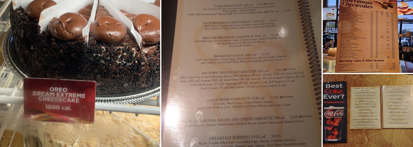 The Cheesecake Factory Menu