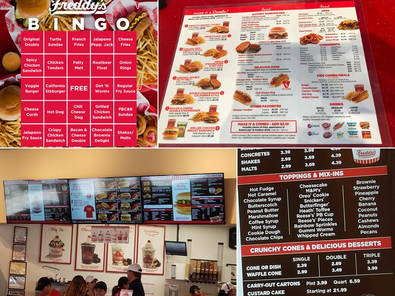 Freddy's Frozen Custard & Steakburgers Menu