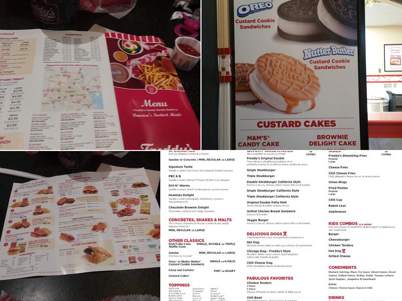 Freddy's Frozen Custard & Steakburgers Menu